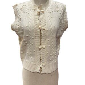 SSYS The Label 3D Buckle Lace Collar Knit Vest – Size L/XL